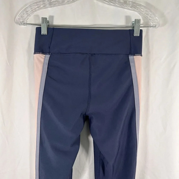 Under Armour Leggings Small Blue Pink Pull On Stretchy Mid Rise Compression - Picture 8 of 9